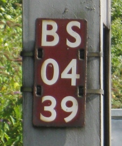 Electrification Structure Number Plate